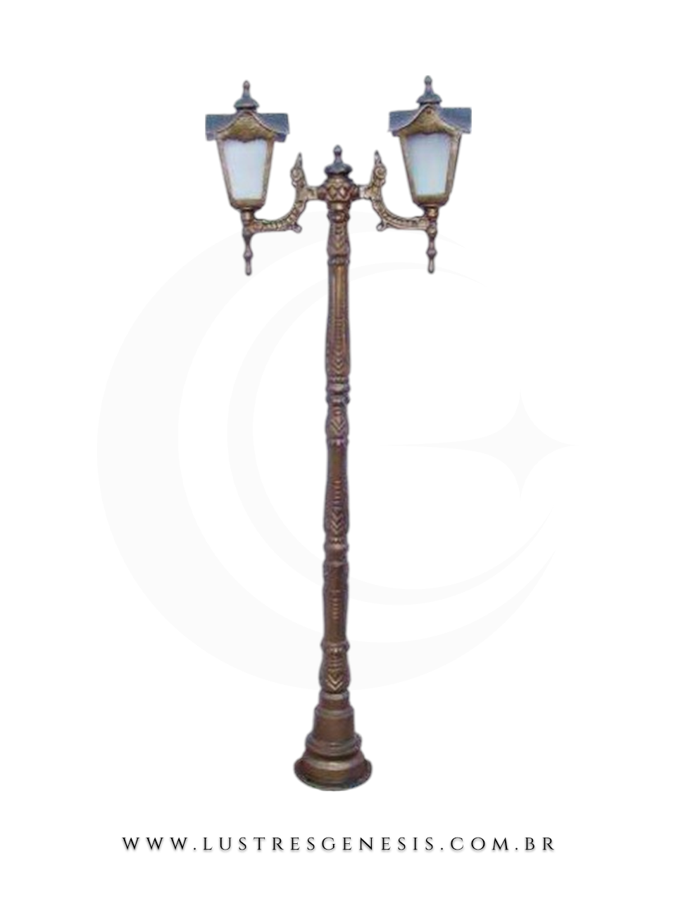 Poste de Ilumina&ccedil;&atilde;o externa Cl&aacute;ssico Retro 1,71m ou 1,99m estrutura robusta em alum&iacute;nio fundido para jardim e fachada